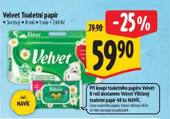 Albert Velvet Toaletní papír nabídka
