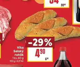 Billa Vita Selský rohlik 1ks nabídka