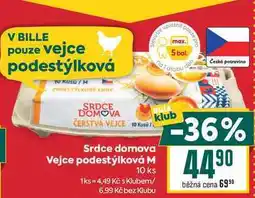Billa Srdce domova Vejce podestýlková M 10 ks nabídka