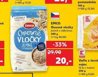 Kaufland Emco ovesné vločky nabídka