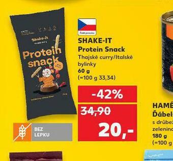 Kaufland Shake-it protein snack nabídka