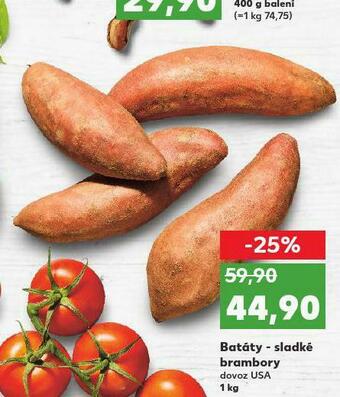 Kaufland Batáty - sladké brambory nabídka