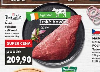 Kaufland Irská falešná svíčková nabídka