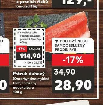 Kaufland Pstruh duhový nabídka