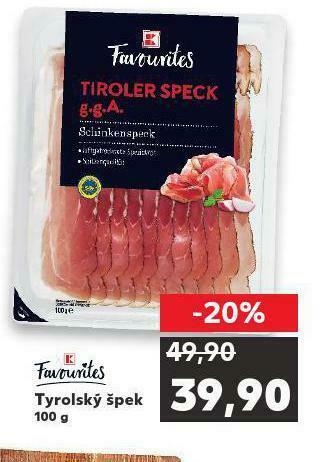 Kaufland Tyrolský špek nabídka