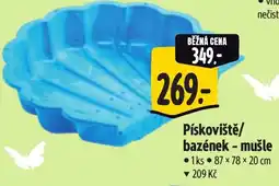 Albert Pískoviště/ bazének - mušle nabídka