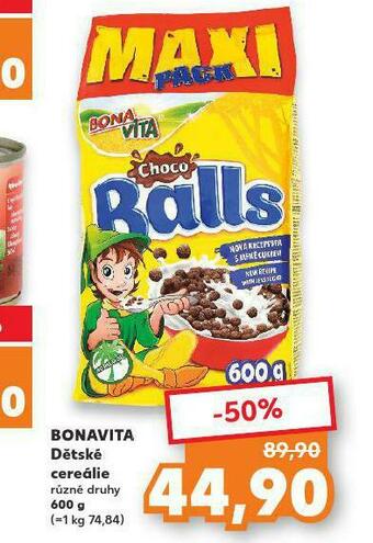 Kaufland Bonavita dětské cereálie nabídka