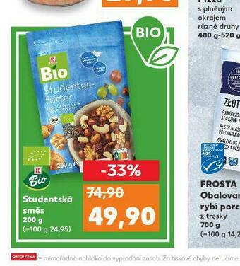 Kaufland Bio studentská směs nabídka