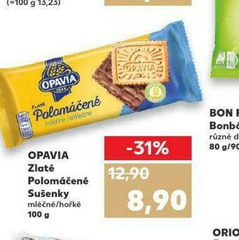Kaufland Opavia zlaté polomáčené sušenky nabídka