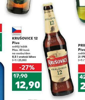 Kaufland Pivo krušovice 12 královský ležák nabídka