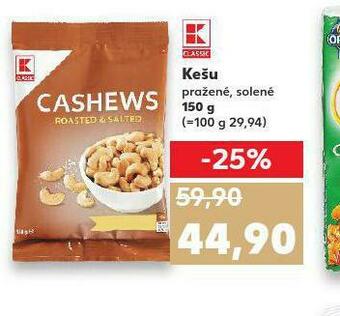 Kaufland Kešu pražené, solené nabídka