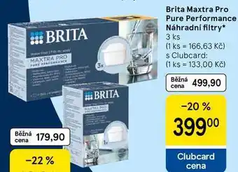 Tesco Brita Maxtra Pro Pure Performance Náhradní filtry, 3 ks nabídka