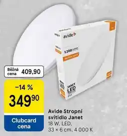 Tesco Avide Stropní svítidlo Janet, 18 W. LED. 33 x 6 cm, 4 000 K nabídka