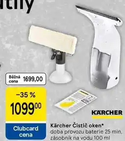 Tesco Kärcher Čistič oken, doba provozu baterie 25 min, zásobník na vodu nabídka