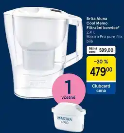 Tesco Brita Aluna Cool Memo Filtrační konvice, 2.4 l, Maxtra Pro pure filtr. bílá nabídka