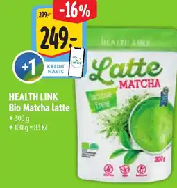 Albert HEALTH LINK Bio Matcha latte nabídka