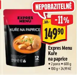 Albert Expres Menu Kuře na paprice nabídka