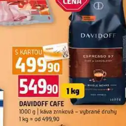Terno DAVIDOFF CAFE 1000 g káva zrnková vybrané druhy nabídka