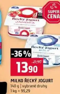 Terno MILKO ŘECKÝ JOGURT 140 g vybrané druhy nabídka