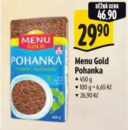Albert Menu Gold Pohanka nabídka