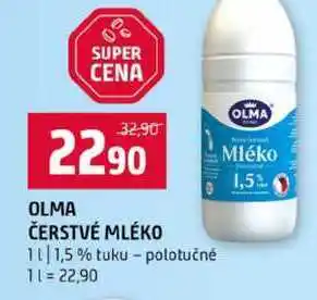 Terno OLMA ČERSTVÉ MLÉKO 1l 1,5% tuku polotučné nabídka