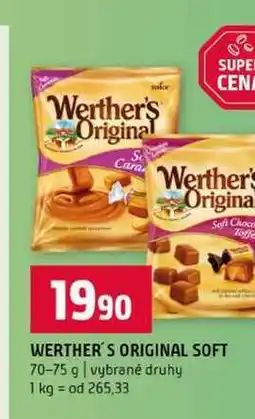 Terno WERTHER'S ORIGINAL SOFT 70-75 g vybrané druhy nabídka