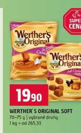 Terno WERTHER'S ORIGINAL SOFT 70-75 g vybrané druhy nabídka