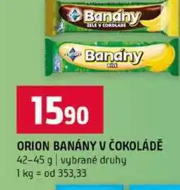Terno ORION BANÁNY V ČOKOLÁDĚ 42-45 g vybrané druhy nabídka