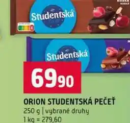 Terno ORION STUDENTSKÁ PEČEŤ 250 g vybrané druhy nabídka