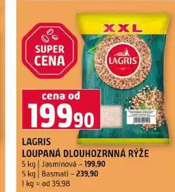Terno LAGRIS LOUPANÁ DLOUHOZRNNÁ RÝŽE 5 kg Jasmínová 5 kg Basmati nabídka