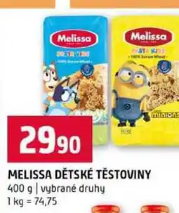 Terno MELISSA DĚTSKÉ TĚSTOVINY 400 g vybrané druhy nabídka