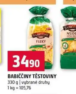 Terno BABIČČINY TĚSTOVINY 330 g vybrané druhy nabídka