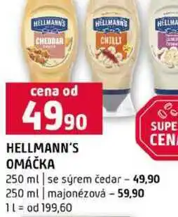 Terno HELLMANN'S ОМАСКА 250 ml se sýrem čedar majonézová nabídka