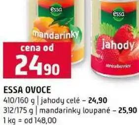Terno ESSA OVOCE 410/160 g jahody celé 312/175 g mandarinky loupané nabídka