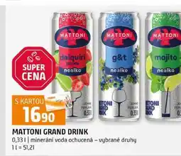 Terno MATTONI GRAND DRINK 0,33l minerání voda ochucená vybrané druhy nabídka