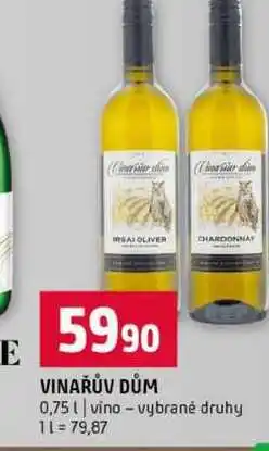 Terno VINAŘŮV DŮM 0,75l vino vybrané druhy nabídka