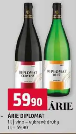 Terno ÁRIE DIPLOMAT ÁRIE 1l víno vybrané druhy nabídka