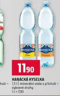 Terno HANÁCKÁ KYSELKA huti 1,5l minerální voda s příchutí vybrané druhy nabídka