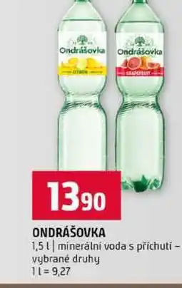 Terno ONDRÁŠOVKA 1,5l minerální voda s příchutí vybrané druhy nabídka