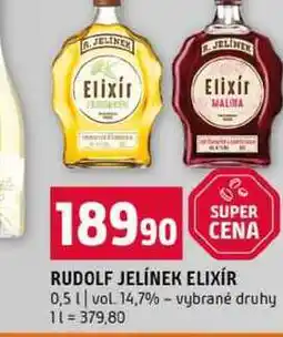 Terno RUDOLF JELÍNEK ELIXÍR 0,5l vol. 14,7% vybrané druhy nabídka