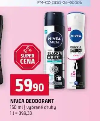 Terno NIVEA DEODORANT 150 ml vybrané druhy nabídka