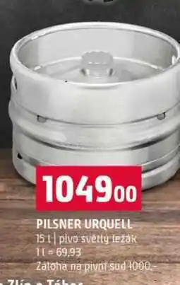 Terno PILSNER URQUELL 15l pivo světlý ležák nabídka