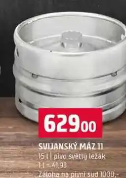 Terno SVIJANSKÝ MÁZ 11 15l pivo světlý ležák nabídka