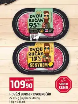 Terno HOVĚZÍ BURGER DVOURUČÁK 2x 165 g vybrané druhy nabídka