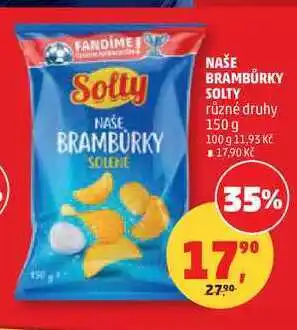 Penny Market NAŠE BRAMBŮRKY SOLTY různé druhy nabídka