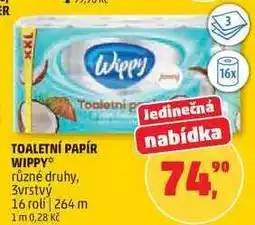 Penny Market TOALETNÍ PAPÍR WIPPY různé druhy, 3vrstvý 16 rolí, 264 m nabídka