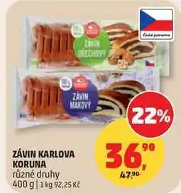 Penny Market ZÁVIN KARLOVA KORUNA různé druhy nabídka