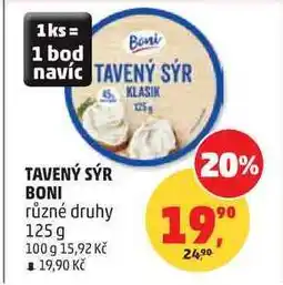 Penny Market TAVENÝ SÝR KLASIK TAVENÝ SÝR BONI různé druhy nabídka