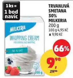 Penny Market TRVANLIVÁ SMETANA 30% MILKERIA nabídka