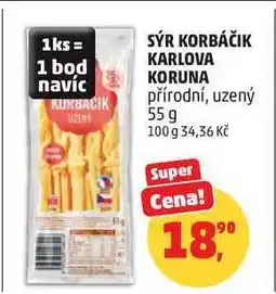 Penny Market SÝR KORBÁČIK KARLOVA KORUNA přírodní nabídka